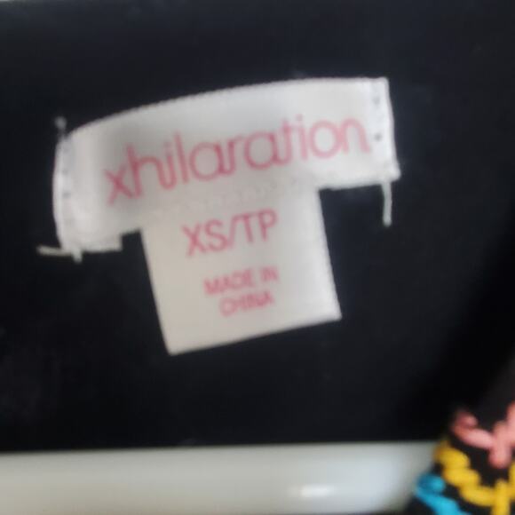 XHILARATION Black and Abstract Print Maxi Dress Sundress  | XS - Picture 9 of 11